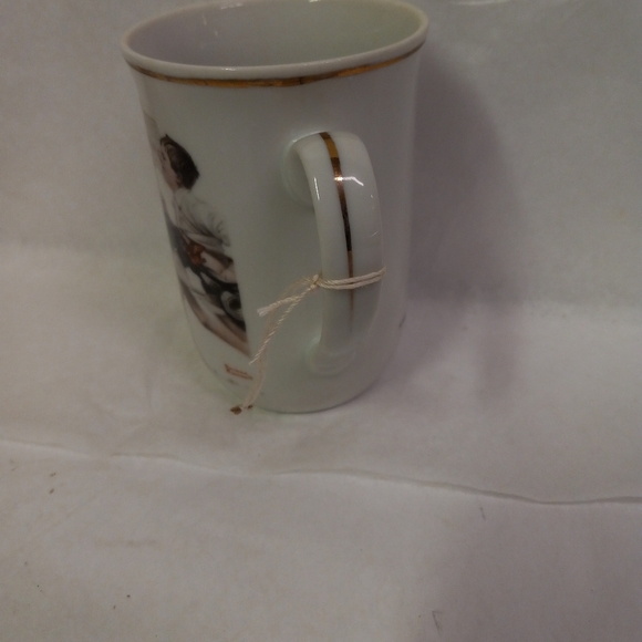 VINTAGE Cup Mug Norman Rockwell  NO SWIMMING 8 OZ - Picture 3 of 6